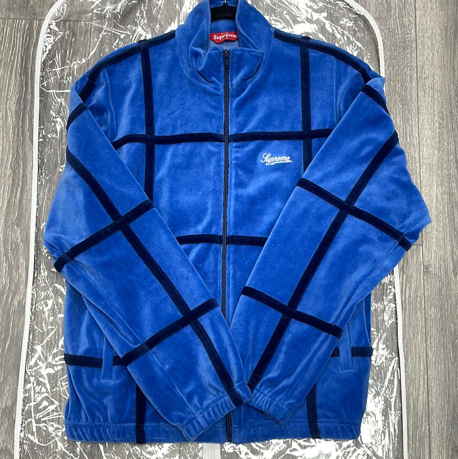 Supreme Grid Taping Velour Jacket