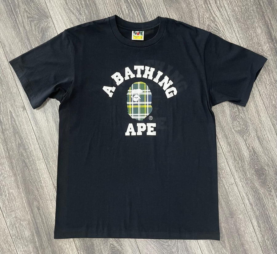 *A Bathing Ape College Plaid Tee