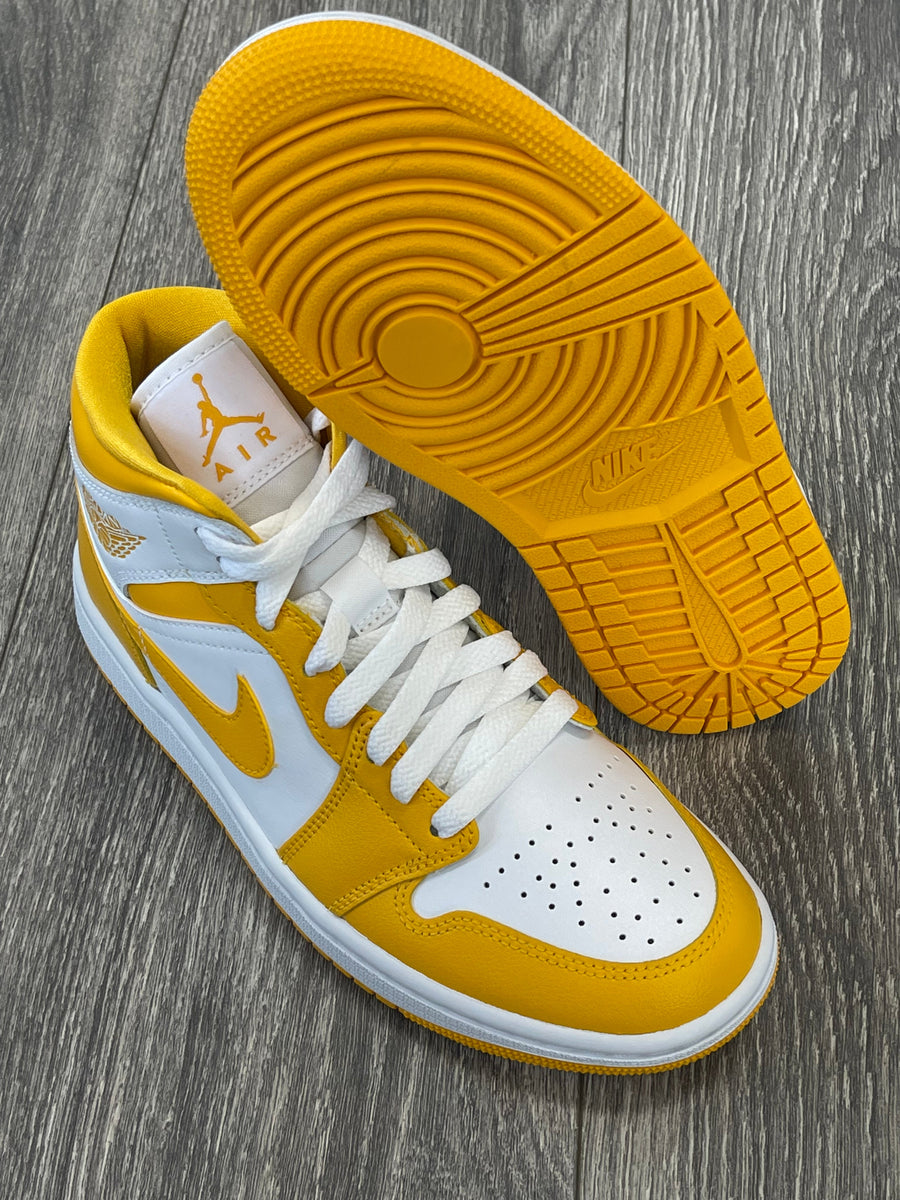Air Jordan 1 Mid White Yellow