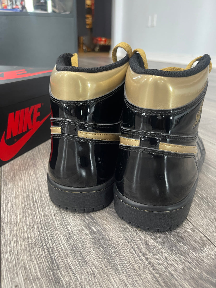 Pre-Owned Air Jordan 1 x 'Black Metallic Gold'