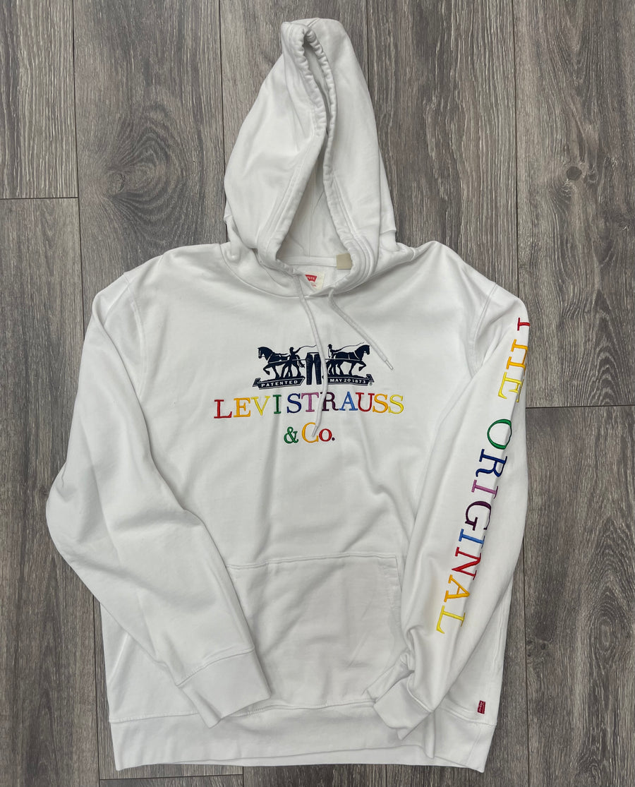 Levistrauss & Co Wht Hoodie