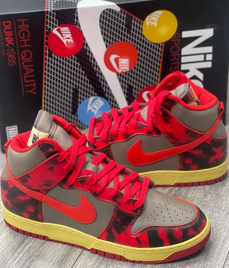 Nike Dunk High 1985 Red Acid Wash