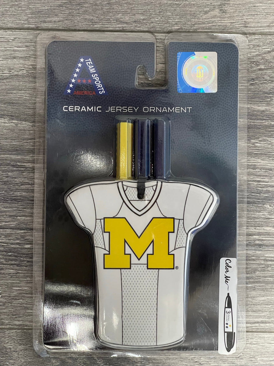 Ceramic Michigan Jersey Ornament